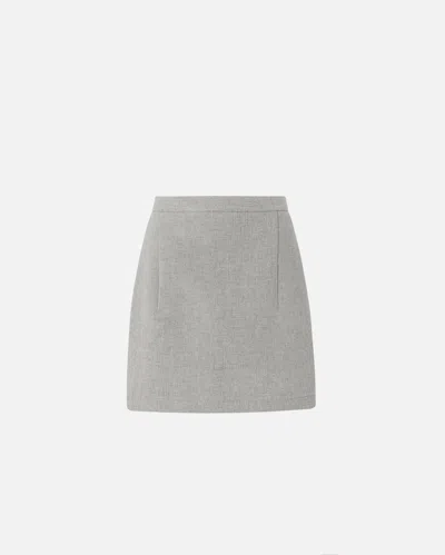 Pinko Pleated Mini Skirt In Gray