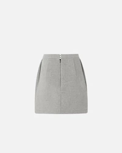 Pinko Pleated Mini Skirt In Gray