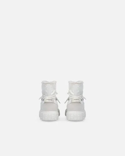 Pinko Yoko 19 Quilted Ankle Boots In White