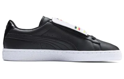 Puma (wmns)  Basket Badge Casual Sneakers Black/white In Multi