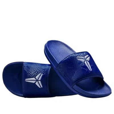 Nike Kobe Logo-print Flip Flops In Blue