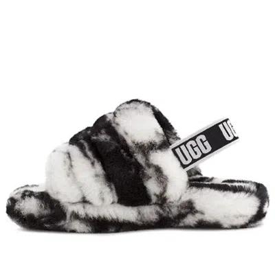 Ugg (ps)  Fluff Yeah Slide 'black White Marble' In Multi