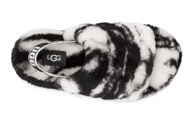 Ugg (ps)  Fluff Yeah Slide 'black White Marble' In Multi