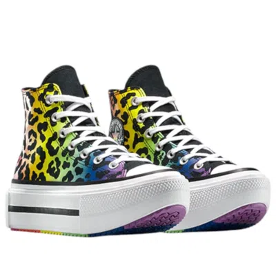 Converse Chuck Taylor Rainbow Platform Sneakers In Multi