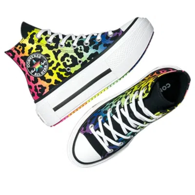 Converse Chuck Taylor Rainbow Platform Sneakers In Multi