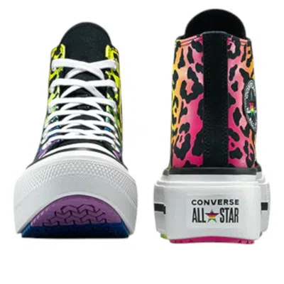 Converse Chuck Taylor Rainbow Platform Sneakers In Multi
