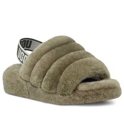 Ugg (wmns)  Fluff Yeah Slide 'burnt Olive' In Green
