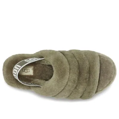 Ugg (wmns)  Fluff Yeah Slide 'burnt Olive' In Green
