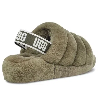Ugg (wmns)  Fluff Yeah Slide 'burnt Olive' In Green