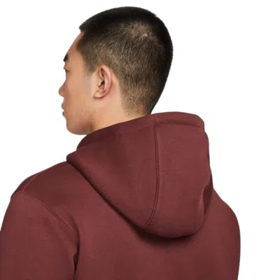 Nike Men's Club Full-zip Fleece Hoodie In Brown