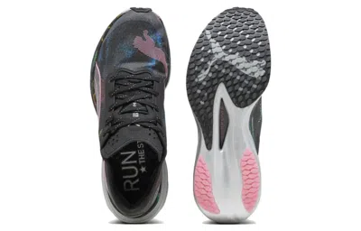 Puma (wmns)  Deviate Nitro Elite 2 Marathon Series Sneakers 'black Pink' In Multi