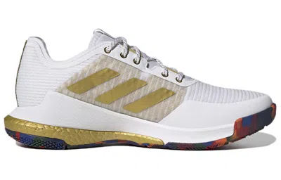 Adidas Originals (wmns) Adidas Crazyflight 'white Gold Metallic' In Multi