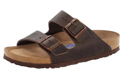 Birkenstock Arizona Soft Footbed Leather Sandal In Brown