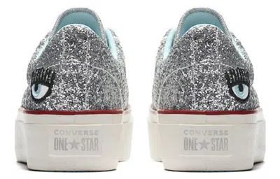 Converse (wmns)  Chiara Ferragni X One Star Platform Ox 'glitter' In Silver