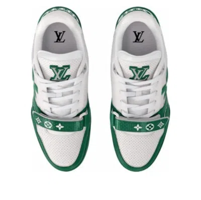 Pre-owned Louis Vuitton Lv Trainer 'white Green' In Multi