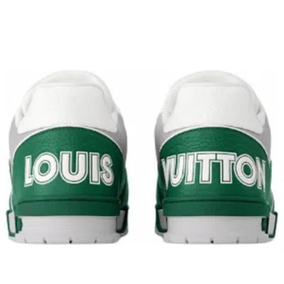 Pre-owned Louis Vuitton Lv Trainer 'white Green' In Multi
