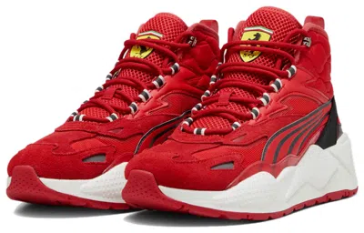 Puma Scuderia Ferrari X Rs X Mid 'rosso Corsa Black' In Red
