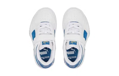 Puma (ps)  Slipstream Suede 'white Lake Blue' In Multi