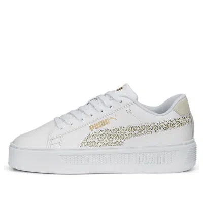 Puma (wmns)  Smash Platform V3 'laser Cut White Pristine Gold'