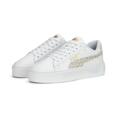 Puma (wmns)  Smash Platform V3 'laser Cut White Pristine Gold'