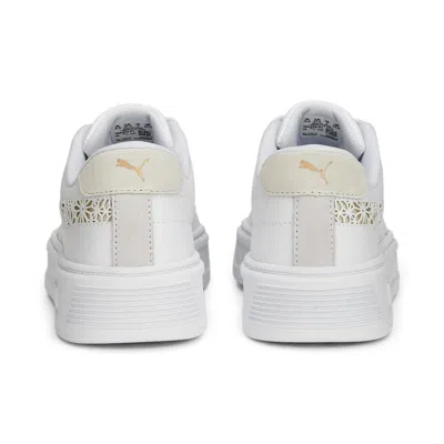 Puma (wmns)  Smash Platform V3 'laser Cut White Pristine Gold'
