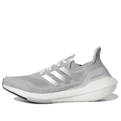 Adidas Originals (wmns) Adidas Ultraboost 21 'grey Silver Metallic' In Gray