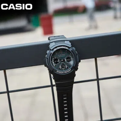 Casio G-shock Analog-digital 'black Green' In Blue