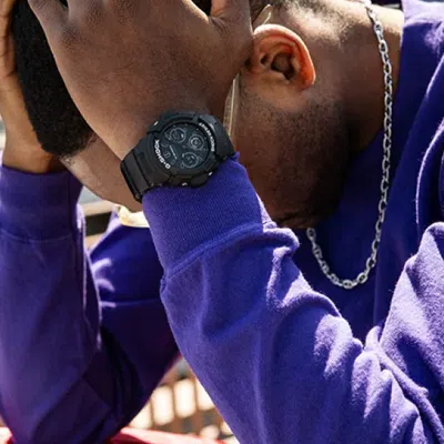Casio G-shock Analog-digital 'black Green' In Blue