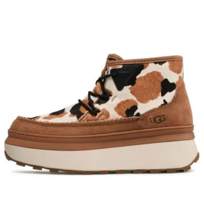 Ugg (wmns)  Marin Bootie Cow Print Sneaker 'chestnut' In Brown