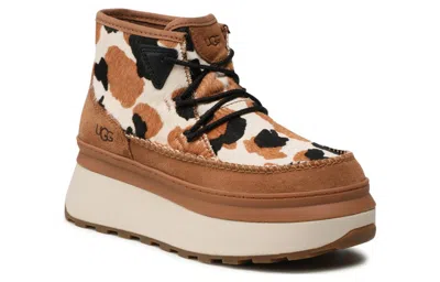 Ugg (wmns)  Marin Bootie Cow Print Sneaker 'chestnut' In Brown