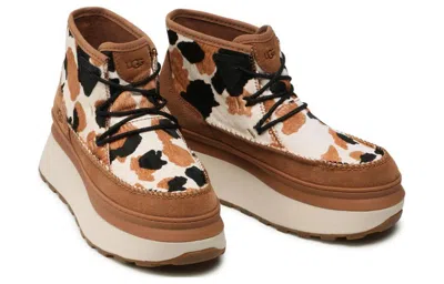 Ugg (wmns)  Marin Bootie Cow Print Sneaker 'chestnut' In Brown