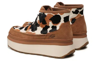 Ugg (wmns)  Marin Bootie Cow Print Sneaker 'chestnut' In Brown