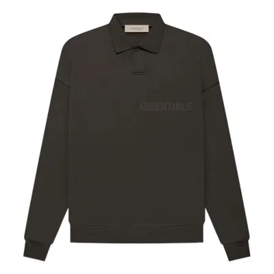 Essentials Fear Of God  Fw22 Ls Polo 'off Black'