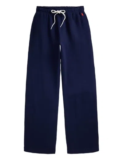 Polo Ralph Lauren Knit Open Bottom Sweatpants In Blue