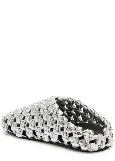 A.w.a.k.e. A.w.a.k.e Mode Mismatched Metallic Leather Mules In Multi