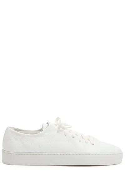 Jak Atom Grained Leather Sneakers In White