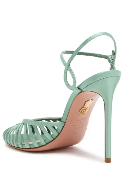 Aquazzura 105mm Strappy Sweet Surrender Pump In Green