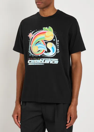 Casablanca Casa Way Mountain Printed T-shirt In Black