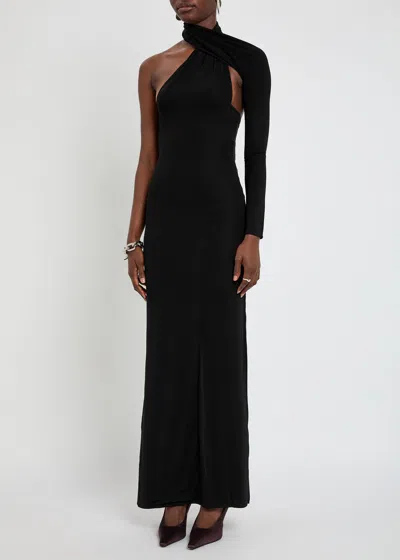 Courrèges Black Viscose Cocktail Dress In Black