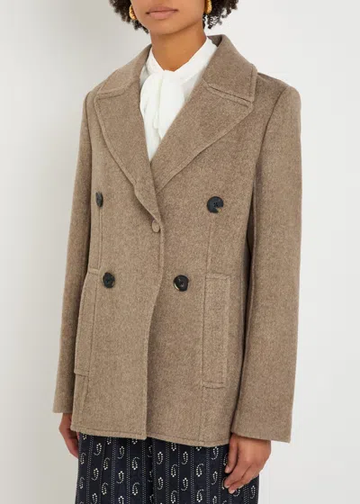 Tory Burch Wide Twill Jacket In Neutral