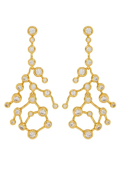 Alexis Bittar Asterales Crystal-embellished 14kt Gold-plated Drop Earrings