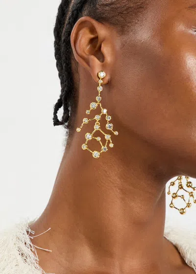 Alexis Bittar Asterales Crystal-embellished 14kt Gold-plated Drop Earrings