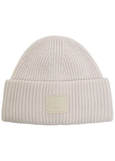 Acne Studios Pana Face Wool-blend Beanie In Neutral