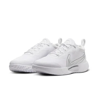 Nike (wmns)  Court Zoom Pro 'white Metallic Silver' In Animal Print