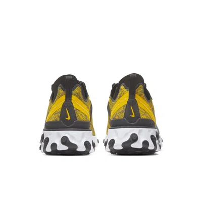 Nike React Element 55 Snake-print Mesh, Faux Leather And Felt Sneakers In Yellow