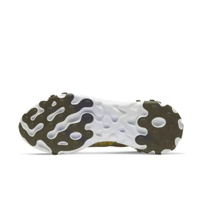 Nike React Element 55 Snake-print Mesh, Faux Leather And Felt Sneakers In Yellow