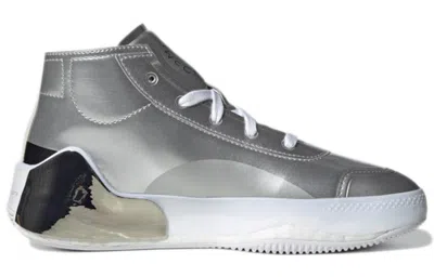 Adidas Originals (wmns) Adidas By Stella Mccartney Treino Mid-cut Shoes 'silver Metallic' In Silver