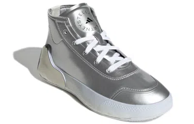 Adidas Originals (wmns) Adidas By Stella Mccartney Treino Mid-cut Shoes 'silver Metallic' In Silver