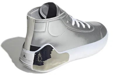 Adidas Originals (wmns) Adidas By Stella Mccartney Treino Mid-cut Shoes 'silver Metallic' In Silver