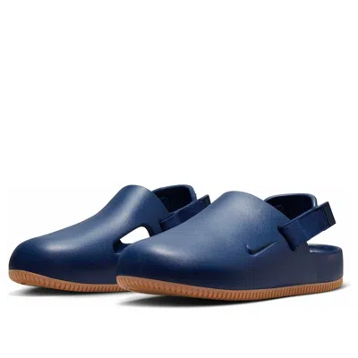 Nike Calm Mule 'navy Gum' In Black